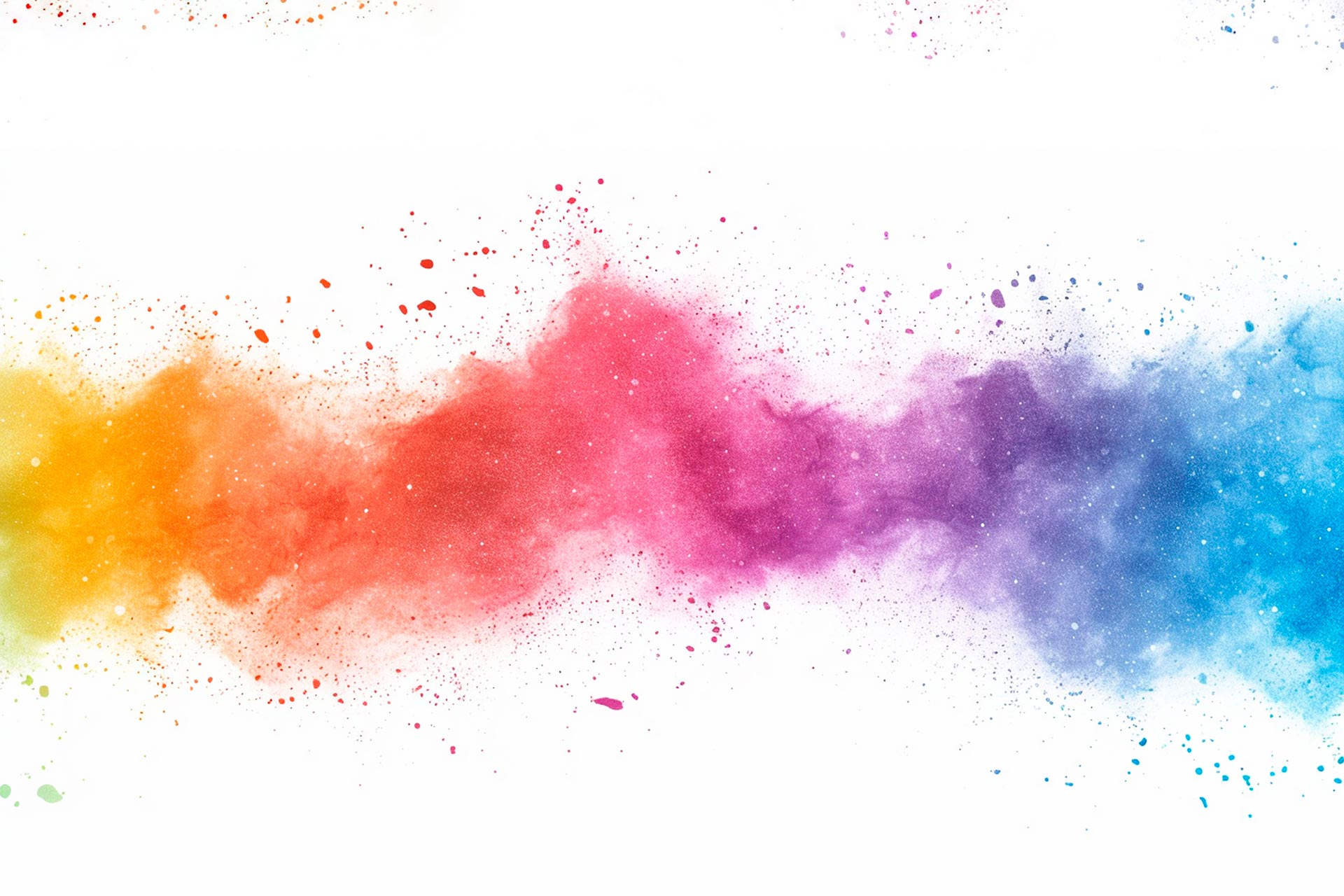 Logo de Colors sobre una explosión de polvo de colores